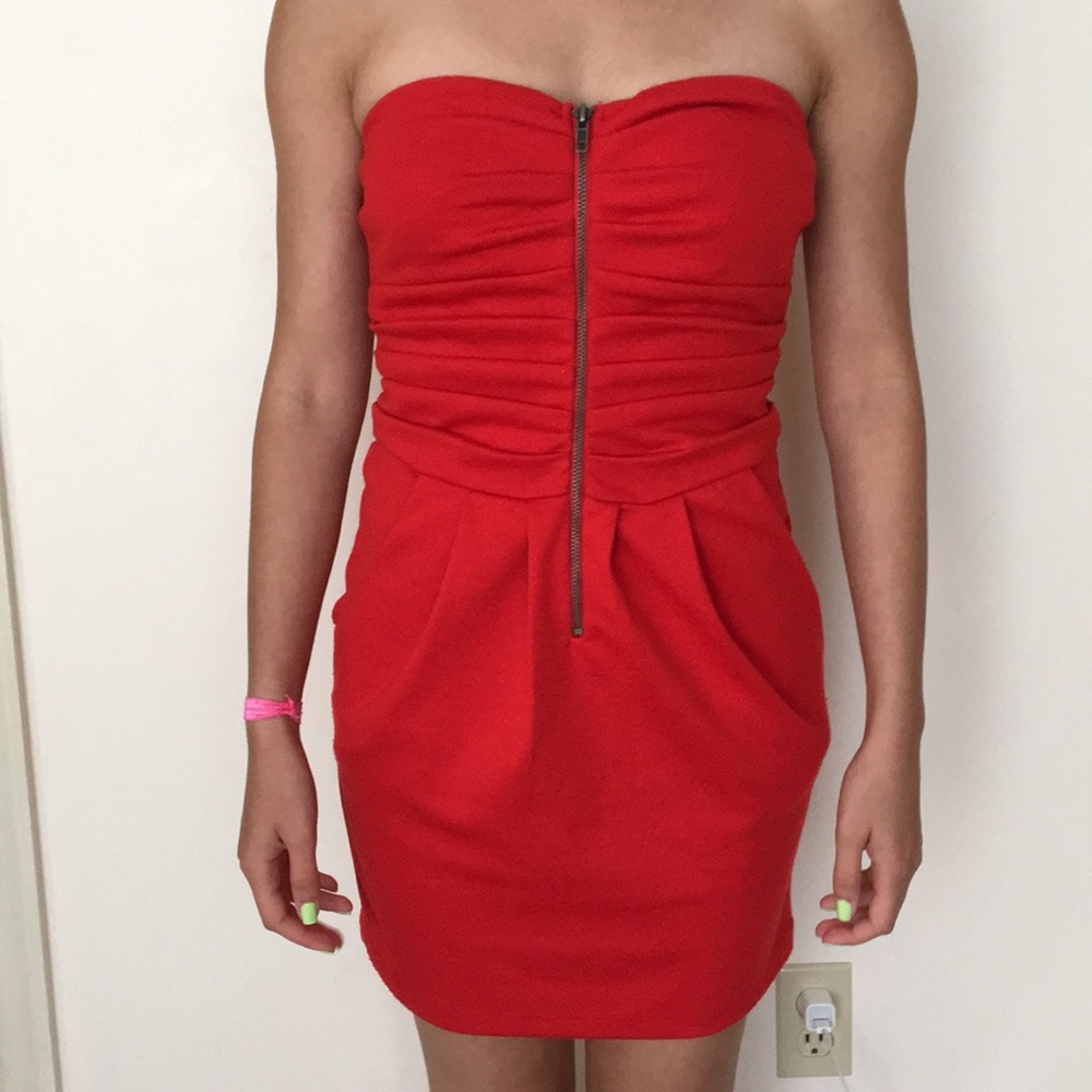 Mini red dress